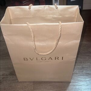 Bulgari Beige Shopping Bag
